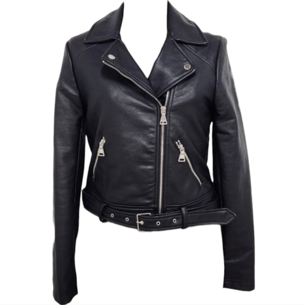 Express Luxe Faux Leather Moto Jacket